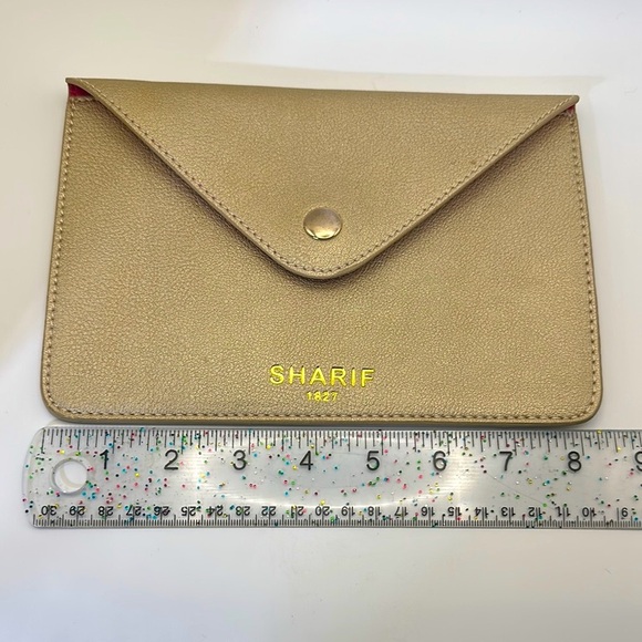 Sharif Slender Gold Envelope Clutch - Picture 6 of 7